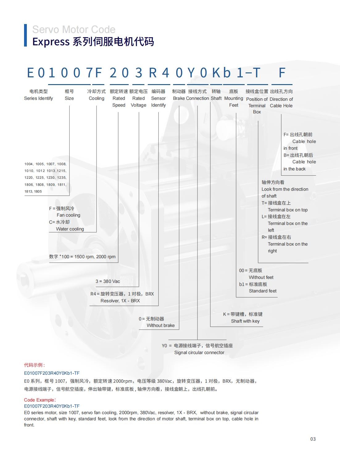 Express系列交流永磁同步伺服电机选型手册